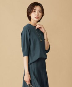 J.PRESS LADIES 【洗える】 レーヨンエリートストレッチ パフスリーブ ニット