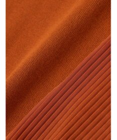 Green Parks 袖プリーツドッキング５分袖ニットプルオーバー