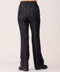 Chacott デニム調ブーツカットパンツ