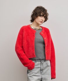 GRACE CONTINENTAL フェザーショートニットカーディガン