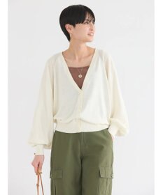 AMERICAN HOLIC 袖ボリュームショートニットカーディガン