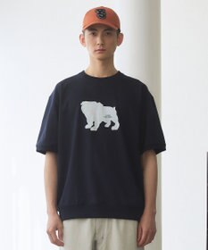 J.PRESS YORK STREET 【UNISEX】ブルドックプリントリブ Tシャツ