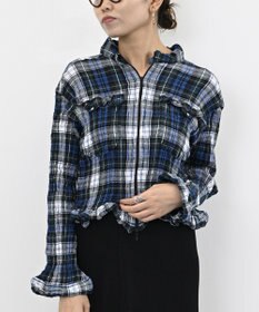 crêprie tsumori chisato creperie FRONT ZIP JACKET -TARTAN CHECK クレプリ タータンチェック フロントジップジャケット