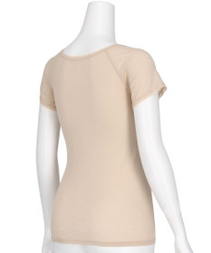 Wing インナー 綿100％(身生地部) 【綿100％ シャリ感タイプ】 3分袖 半袖 春 夏 EL6364 ウイング／ワコール