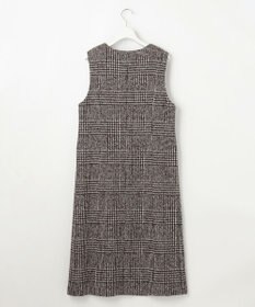 J.PRESS LADIES L ウールシルクツイードグレンチェック ジャンパースカート