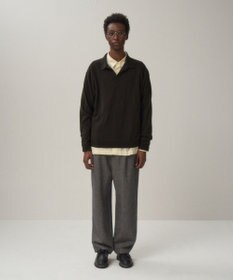 ATON LINEN WOOL TWILL | ルーズフィットパンツ - UNISEX