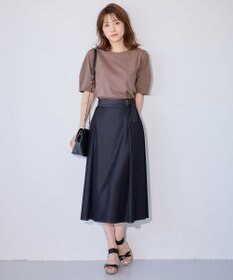 ANY SIS L 【汗ジミ防止・UVケア】アーモンドスリーブ カットソー