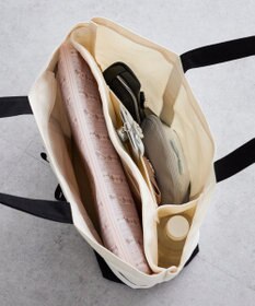 Maison de FLEUR マルチポケット帆布トートMバッグ