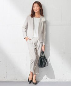 ANY SIS 【セットアップ対応】セレモニーダブルクロス テーパード パンツ