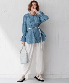 23区 CANCLINI スキッパーベルト付き ブラウス