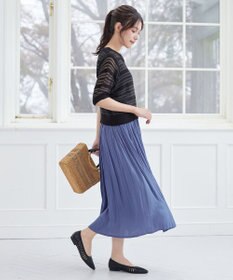 Tiaclasse 【安田美沙子さん着用】ヴィンテージサテンプリーツスカート
