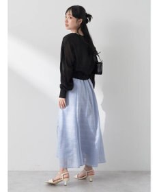 earth music&ecology シアーラメＶネックカーディガン