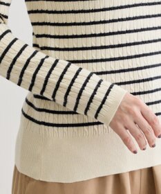 Green Parks プチケーブルクルーネックニットプルオーバー