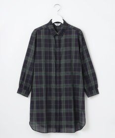J.PRESS LADIES 【WEB限定カラーあり・洗える】SOFT SHEER チェック ロング シャツ
