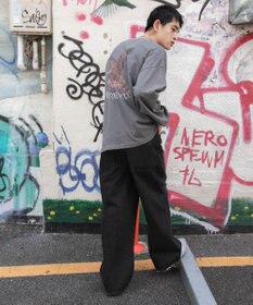 WEGO 【ユニセックス着用ITEM】ピグメントグラフィックT（LS）