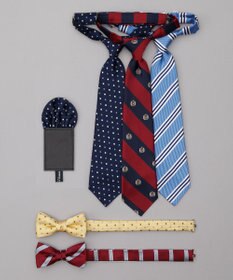 MIKI HOUSE HOT BISCUITS 【ミキハウス】 ドット柄ネクタイ(ポケットチーフ付)