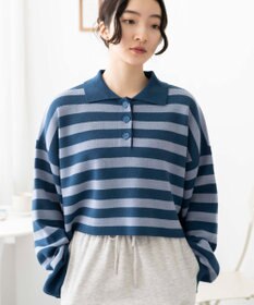 WEGO ボーダーニットポロ