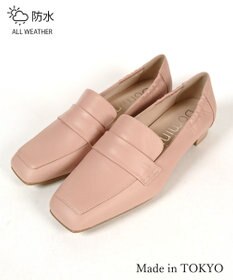 Dominic3 晴雨兼用 サイドギャザー ソフトレザーローファー