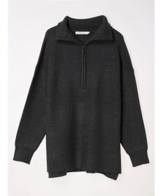 AMERICAN HOLIC バイパチハーフＺＩＰ片畦ニットプルオーバー　