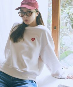 earth music&ecology Ｃｈａｍｐｉｏｎ×ｅｍａｅポンチハートスウェット