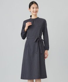 J.PRESS LADIES L 【洗える】ジオメトリックプリント ワンピース