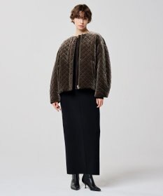 uncrave ベロア キルティング ブルゾン（uncrave WHITE）