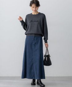 23区 S 【洗える】インターシャ ロゴ ニット