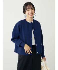 Green Parks ゴールド釦ボックス型カーディガン