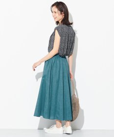 ANY 【ウエストゴム】シャンブレーライク スカート