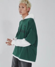 WEGO メッシュレイヤードTパーカー（LS）