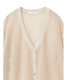 Green Parks メッシュミディ丈ニットカーディガン