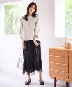 ANY L 【洗濯機可】袖タックプルオーバー