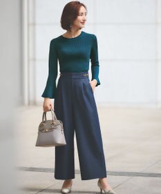 ANY SIS 【洗える】チェーンポイント ワイドパンツ