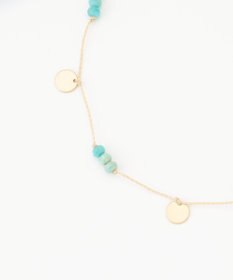 自由区 【カタログ掲載】ストーンメタルプレートコード ネックレス