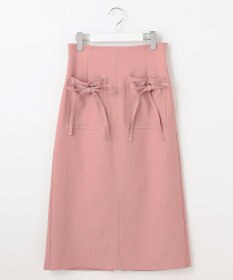 Feroux 【洗える】リボンポケット付きIライン スカート