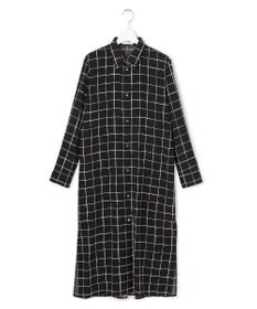 ICB L 【30th ANNIVERSARY】 ウィンドウペンプリント シャツワンピース