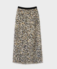 GRACE CONTINENTAL フェザーレオパードスカート
