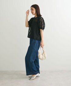 Green Parks ・ＥＬＥＮＣＡＲＥ　ＤＵＥ　フラワージャカードブラウス