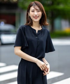 ANY SIS 【接触冷感・吸水速乾・UVカット】サラキレイ スキッパー ブラウス