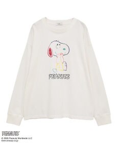 earth music&ecology 【綿100％】ＰＥＡＮＵＴＳ／ｅａｒｔｈ　マルチカラーアートロンＴ