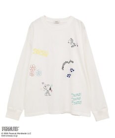 earth music&ecology 【綿100％】ＰＥＡＮＵＴＳ／ｅａｒｔｈ　マルチカラーアートロンＴ