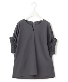 ICB 【接触冷感・UVカット・洗える】ヴィンテージスパンブロード デザインブラウス