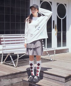 earth music&ecology 【綿100％】ＰＥＡＮＵＴＳ／ｅａｒｔｈ　マルチカラーアートロンＴ