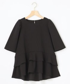 組曲 【接触冷感・吸湿・UVカット】ジョーゼットジャージーフリルブラウス