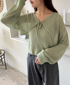 WEGO アンサンブルメッシュリボンカーディガン