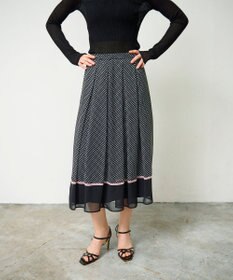 GRACE CONTINENTAL ドットBOXタックスカート
