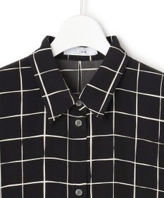 ICB L 【30th ANNIVERSARY】 ウィンドウペンプリント シャツワンピース