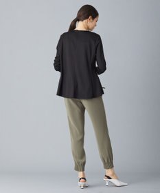 ICB 【洗える】リバーストレッチジャージー ペプラムカットソー