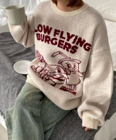 WEGO ファニーグラフィックフラッフィーニットプルオーバー