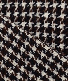 23区 チェック ツイード ノーカラーコート